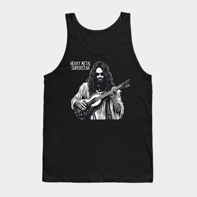 JESUS MEME -Jesus Christ Heavy Metal Star Tank Top by Klau